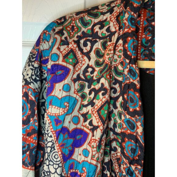 Soft Surroundings Colorful Boho Quilted Jacket Women's Sz SP Petite Art to Wear - Picture 3 of 8
